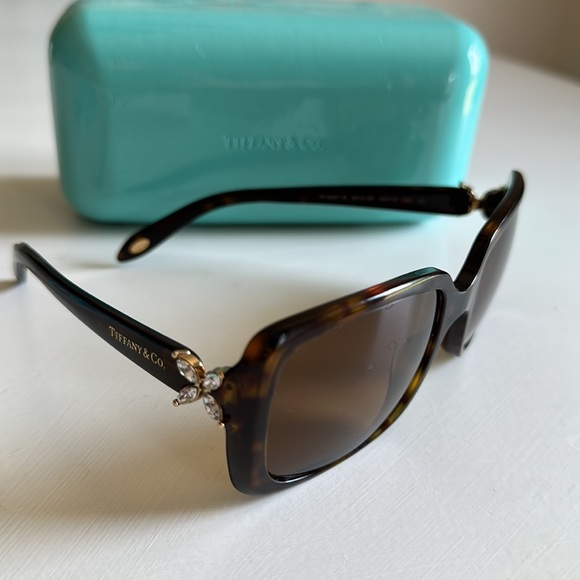 Tiffany & Co. Tortoise Sunglasses with Dark Brown Lenses - Picture 2 of 11